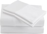 peru pima - premium 415 thread count percale queen bed sheet set, white - 100% peruvian pima cotton logo