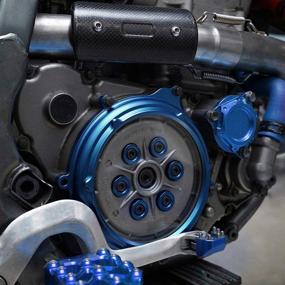 img 1 attached to Прозрачная крышка сцепления NICECNC Blue Engine, совместимая с Suzuki DRZ400 2000-2004 DRZ400E 2000-2007 DRZ400S 2000-2022 DRZ400SM 2005-2022