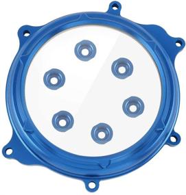 img 4 attached to NICECNC Blue Engine Clear Clutch Cover Compatible With Suzuki DRZ400 2000-2004 DRZ400E 2000-2007 DRZ400S 2000-2022 DRZ400SM 2005-2022