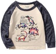 🦖 frogwill toddler boys dinosaur long sleeve t shirts: top quality tee for kids 2-7 years logo