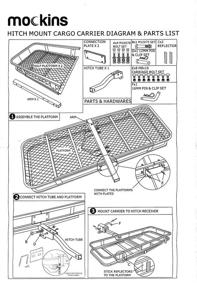 img 3 attached to 🚚 Optimock Hitch Mount Cargo Carrier: 60” X 20” X 6” Steel Cargo Basket with 500 Lbs Hauling Capacity, Convenient Folding Arm to Save Space