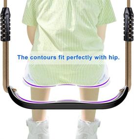 img 2 attached to 🎠 SELEWARE Non-Slip Plastic Swing Seat with 8ft Adjustable Rope and 2 Carabiners - Heavy Duty Playground Swing Set Accessories for Kids, Indoor/Outdoor Backyard Use - Black