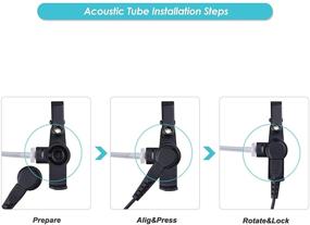 img 1 attached to COMMIXC (2 Pack) Listen Only Walkie Talkie Earpiece - 3.5mm 1-Pin Acoustic Tube Surveillance Headset for Two Way Radio and Speaker Mic