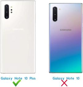 img 2 attached to 📱 Превосходный чехол для кошелька Galaxy Note 10 Plus с отстегивающимся магнитным жестким чехлом - черный