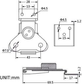 img 3 attached to 🔒 4-Pack Small Surface Mount Case Box Chest Closure: EWONICE Steel Spring Loaded Butterfly Twist Latch and Keeper Zinc Toggle Clamp