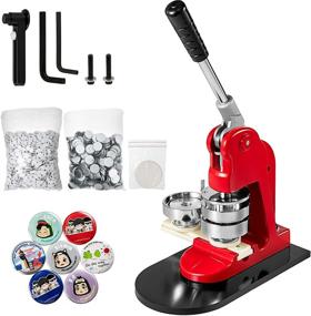 img 4 attached to 🎉 Mophorn Button Maker Machine: 1 Inch 25mm Aluminum Frame, 500 Parts, Circle Cutter - Efficient Badge Maker!