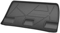 cqlights odyssey cargo liner for honda odyssey 2018-2021: heavy-duty rubber trunk liner tray, waterproof rear cargo area mat, black floor mat & protector logo