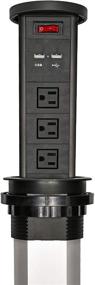 img 3 attached to 🔌 Kungfuking Automatic Raising Pop up Outlet: Revolutionary Power Strip with Surge Protection, Wireless Charging, and USB Ports – Perfect for Kitchen and Conference Tables!