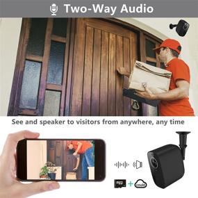 img 2 attached to 📷 10400mAh Wireless WiFi Security Camera for Outdoor/Home - Battery Powered, 1080P Video, Color Night Vision, PIR Motion Detection, Spotlight, 2-Way Audio, Waterproof, SD/Cloud (Black)