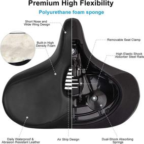 img 1 attached to 🚲 NEUFLY Oversized Comfort Bike Seat - Wide Soft Padded Saddle Cushion for Women and Men