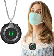 🌬️ ultra-convenient air purifier plug-in & wearable necklace, usb rechargeable - boosts air quality at home, office, car & travel - black logo