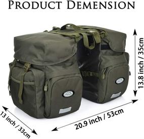 img 2 attached to 🚲 Dreamoon 50L Waterproof Bike Panniers - Ideal Bicycle Commuting Bag with Rain Cover, Reflective Trim, and Easy Attachment to Rack (Width Less Than 7 inches)