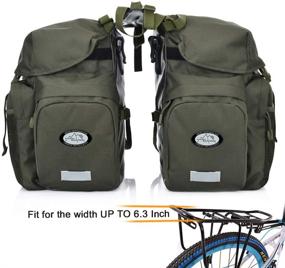 img 1 attached to 🚲 Dreamoon 50L Waterproof Bike Panniers - Ideal Bicycle Commuting Bag with Rain Cover, Reflective Trim, and Easy Attachment to Rack (Width Less Than 7 inches)