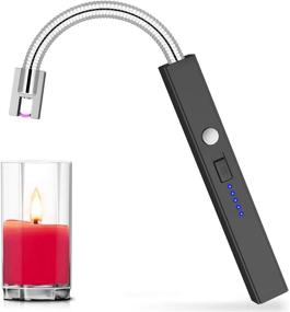 img 4 attached to 🕯️ HiFan Candle Lighter: Rechargeable Electric Arc Lighter with LED Battery Display for Flameless, Windproof Outdoor Adventures, BBQs, Stove Cooking, and Fireworks