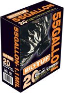 🗑️ ultra durable bilt-tuf 55 gallon trash bags - 20 count, black, twist tie, heavy duty 1.1 mil drum liners logo