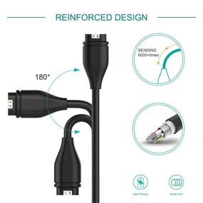 img 1 attached to 🔌 High-Quality 2-Pack TUSITA Charger Cable for Garmin Fenix & Forerunner Series, Approach & Vivoactive, Instinct & Venu Sq - Compatible with Multiple Models