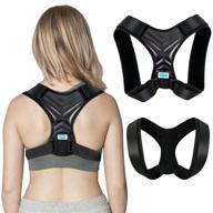 👍 fadd posture corrector for men and women, adjustable upper back brace - one size fits most for pain relief & support, comfortable & breathable straps - invisible under clothing логотип