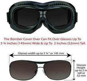 img 3 attached to 🏍️ Men and Women Bomber Motorcycle Riding Over Glasses Goggles: Ultimate Eye Protection