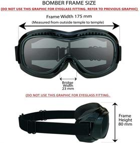 img 2 attached to 🏍️ Men and Women Bomber Motorcycle Riding Over Glasses Goggles: Ultimate Eye Protection