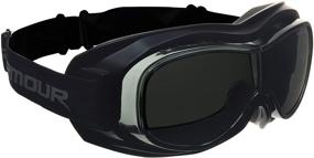 img 4 attached to 🏍️ Men and Women Bomber Motorcycle Riding Over Glasses Goggles: Ultimate Eye Protection