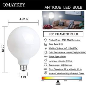 img 3 attached to Powerful OMAYKEY Dimmable LED Bulb: Daylight Filament Equivalent - The Perfect Lighting Solution