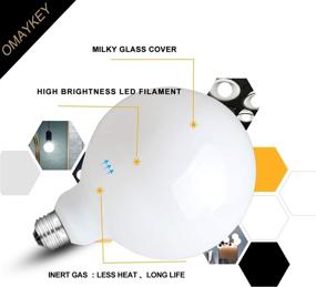 img 2 attached to Powerful OMAYKEY Dimmable LED Bulb: Daylight Filament Equivalent - The Perfect Lighting Solution