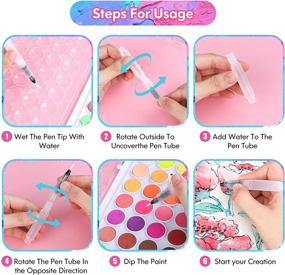 img 2 attached to Watercolor Rkqoa Washable Refillable Beginner