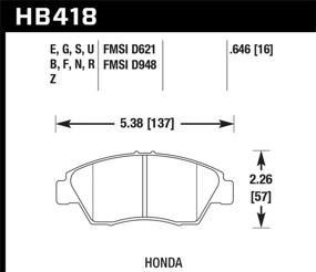 img 1 attached to Хоук Перформанс HB418B.646 Высокоэффективные колодки дискового тормоза 5.0