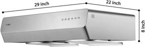 img 3 attached to 🔥 FOTILE Pixie Air UQS3001 30” Stainless Steel Under Cabinet Range Hood with 800 CFMs, LED Lights, and Dual AC Motors: Ultimate Kitchen Exhaust Vent
