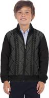 👕 charcoal boys' clothing: gioberti lightweight geometric cardigan sweaters logo