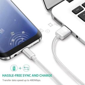 img 2 attached to 🔌 Yosou 6ft 2 Pack Nylon Braided Type C Cable - Fast USB C Charger for Samsung Galaxy, Moto G7, LG Stylo 6, and More!