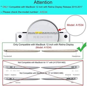 img 3 attached to 🎨 MOSISO Colorful Marble MacBook 12 Inch Case 2015 2016 2017: Hard Shell, Keyboard Cover, Screen Protector