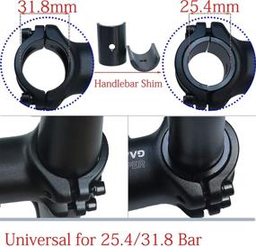 img 2 attached to 🚴 GANOPPER 35° 25.4/31.8 Universal Bike Stem: 70mm, 80mm, 90mm, 100mm, 110mm Road Bicycle Handlebar Stem with Bikeway Shim