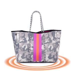 img 4 attached to 👜 Versatile Neoprene Handbags: Perfect for Cameras, Clothing, and Diapers – Stylish Women's Summer Totes and Wallets