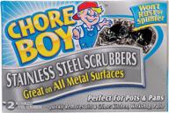 🧽 versatile chore boy 2 count stainless steel scrubbers – perfect for tackling all cleaning tasks! logo