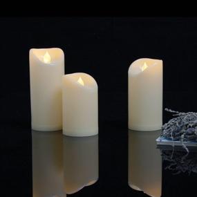 img 1 attached to 🕯️ iZAN 1PCS Waterproof Flameless LED Candle with Timer for Outdoor Decoration - Flickering Decorative Light for Halloween Thanksgiving Christmas Home Kitchen Wedding Party Events Décor 3”x7”