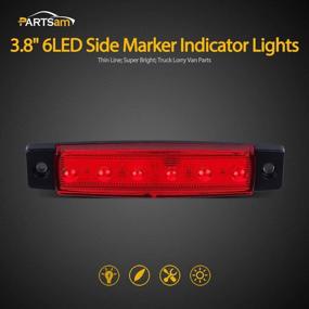 img 3 attached to 🚨 Высокая видимость 10Pcs Части Сэма Красные задние LED фонари для прицепов и грузовиков - Ультратонкий дизайн, морские фонари для лодок 12V