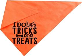 img 2 attached to Halloween Dog Bandana - Reversible Triangle Bibs Pet Scarf for Medium to Large Dogs: Pawskido