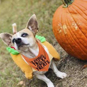 img 1 attached to Halloween Dog Bandana - Reversible Triangle Bibs Pet Scarf for Medium to Large Dogs: Pawskido