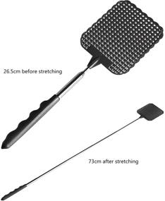 img 1 attached to 🪰 DINGJN 3 Pcs Stainless Steel Fly Swatter - Telescopic Extendable Pest Control Tool for Effective Anti-Mosquito Solution