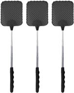 🪰 dingjn 3 pcs stainless steel fly swatter - telescopic extendable pest control tool for effective anti-mosquito solution logo