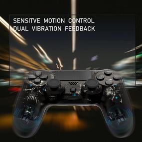 img 2 attached to 🎮 JALVDE Wireless Controller for PS-4 - Dual Vibration Shock Remote Replacement Compatible with PS-4/Pro/Slim