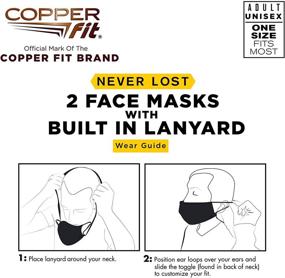 img 1 attached to 🔒 Медные маски Copper Fit Unisex: Всегда: идеальная медным волокном защита лица