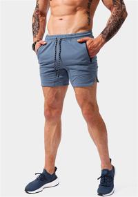 img 2 attached to 🏋️ High-Performance Pudolla Men's Gym Workout Shorts for Intense Weightlifting & Bodybuilding - Featuring Convenient Zipper Pockets