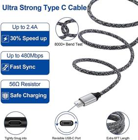 img 3 attached to Convenient USB C Fast Car Charger with 6FT Type C Cable - Compatible with Moto One G6 G7 G8 G9 🚗 Z3 Z4 Z2, Moto G Stylus/Power/Play/Pro, Samsung S21 S20 A22 A11 A12 A21S A02S A20 A50 S10 A10e A32 A52 A72 A71