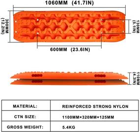 img 2 attached to X-BULL New Recovery Traction Tracks Sand Mud Snow Track Tire Ladder 4WD (Orange- No Hardware)