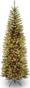 img 4 attached to 🎄 7-Foot National Tree Company Kingswood Fir Slim Artificial Christmas Tree, Green, Pre-Lit with White Lights and Stand