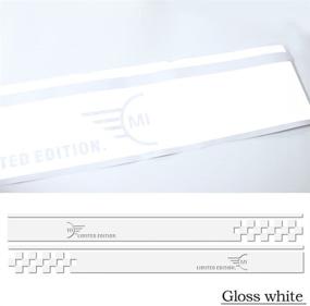img 3 attached to 🏎️ Exclusive Limited Edition Gloss White Vinyl Decal Stickers for Mini Cooper R50 R52 R53 R56 R57 R58 R59 - Enhance Your Style with Car Side Racing Stripe Sill Skirts (2pcs)