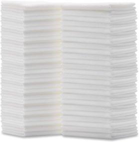 img 1 attached to Pack of 50 Lint-Free Warp Knitted Microfiber Cleaning Cloths: Multipurpose Dishrags, Wash Cloths, Dish Cloths, and Dish Towels