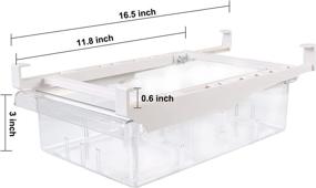 img 2 attached to 🛍️ Shopwithgreen Set of 2 Refrigerator Organizer Bins with Handle, Pull-out Fridge Drawer Organizer, Pullable Refrigerator Storage Box with 4 Divided Sections